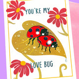 'You're My Lovebug' - Riso Card