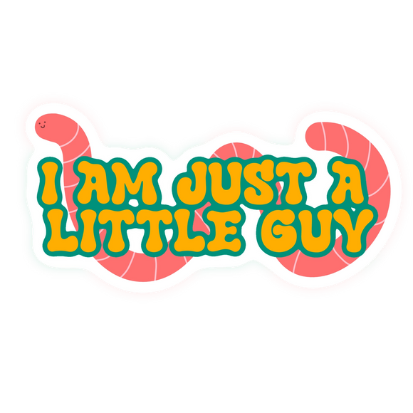 'Little Guy' Worm Sticker