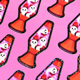 "Groovy Ghost" Lava Lamp Glitter Sticker