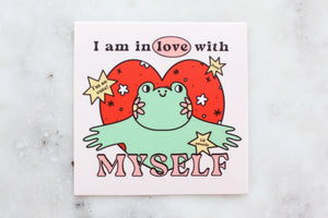 'Love Myself' Frog Sticker