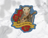 Love You Country Possum Sticker