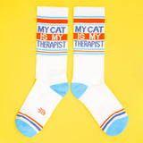 'My Cat Is My Therapist' Gym Socks