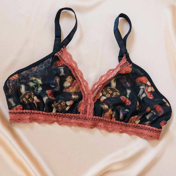 Mystical Mushrooms Printed Bralette (4X/5X available)
