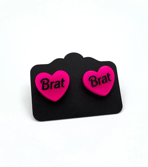 'Brat' Acrylic Studs