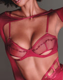 Poisoned Bra and Mesh Sleeves in Red