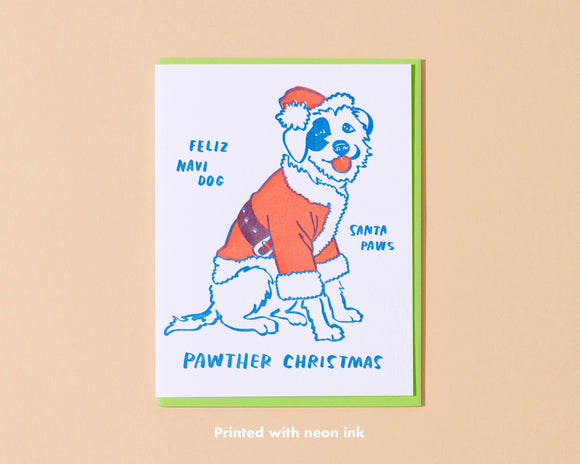 'Pawther Christmas' Dog Holiday Card