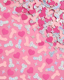 Penis Confetti - 200 Pc Pink + Holographic Confetti, Bachelorette Party