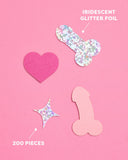 Penis Confetti - 200 Pc Pink + Holographic Confetti, Bachelorette Party