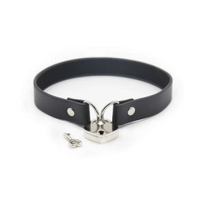 PVC Collar With Heart Lock & Key