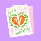 'You're My Prawn and Only' - Riso Card