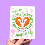 'You're My Prawn and Only' - Riso Card