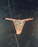 Pinky Peach Embroidered G-String