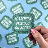 'Passenger Princess On Board' Sticker