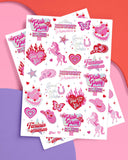 'Pink Pony Club' Bachelorette Temporary Tattoos