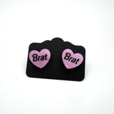 'Brat' Acrylic Studs