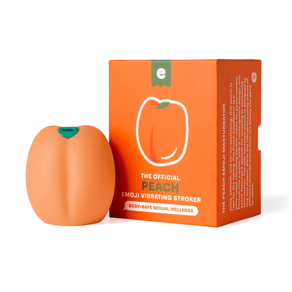 Peach Emojibator Vibrating Stroker