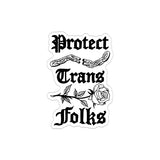 Protect Trans Folks/Kids Solid Sticker
