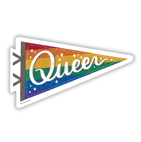 Queer Pennant Rainbow Sticker