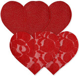 Nippies Basics Lace Hearts Pasties (2 Pair)