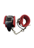 Rouge Padded Leather Ankle Cuffs (multiple colors)