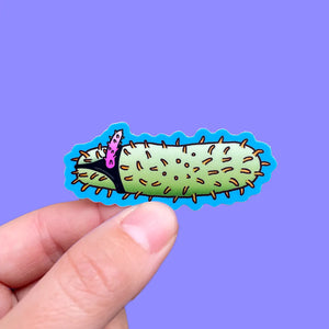 Strap-On Sea Cucumber Vinyl Sticker