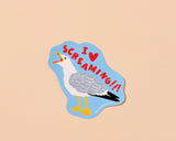 'I Heart Screaming' Seagull Sticker