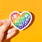 "Safe with Me" Rainbow Ally Sticker