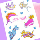 'Send Nudis' -  Nudibranch Love Riso Card