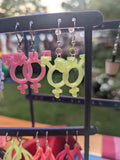 Transgender and Lesbian Symbol Earrings -3D printed