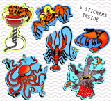 The Bottom Feeders Sticker Pack (6 Stickers)