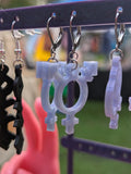 Transgender and Lesbian Symbol Earrings -3D printed