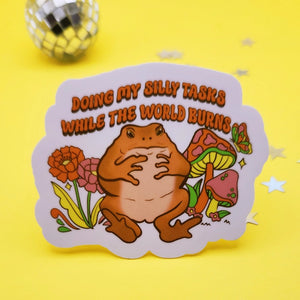'Doing My Silly Tasks' Sticker