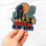 'Stick Em Up' Raccoon Cowboy Sticker