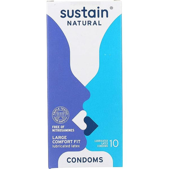 Sustain Ultra Thin Latex Condoms- Large Comfort Fit