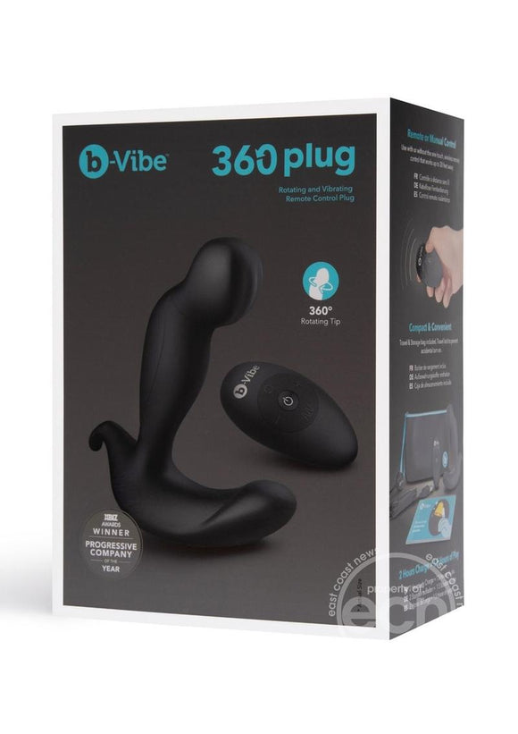 360 Plug- Rechargeable Silicone Rotating and Vibrating with Remote Anal Plug by B-Vibe