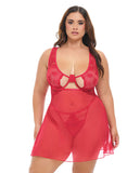 Tiana Red Lace Babydoll