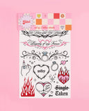Naughty Bachelorette Realistic Temporary Tattoos