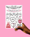 Naughty Bachelorette Realistic Temporary Tattoos