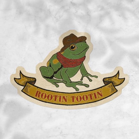 'Rootin Tootin' Frog Sticker