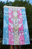 'Trans People Will Bloom' Floral Pride Flag (large)