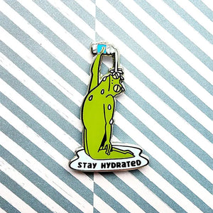 Thirsty Frog Enamel Pin