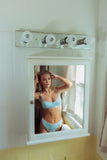 Powder Blue Ribbed Thong