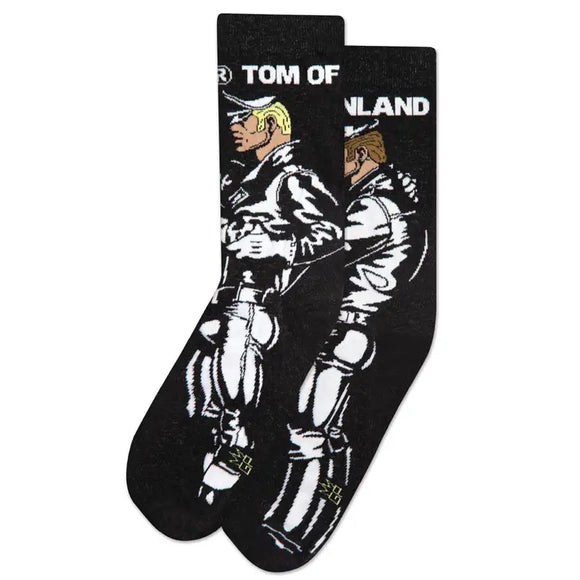 Tom of Finland Leather Duo Crew Socks