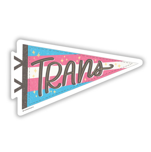 Trans Pennant Sticker