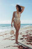 Whisper Peach Lace Bodysuit
