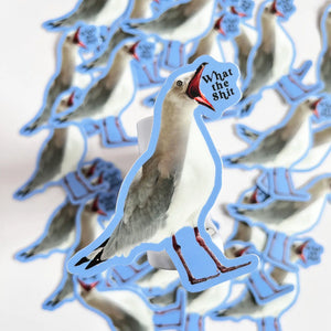 'What the Shit' Seagull Sticker