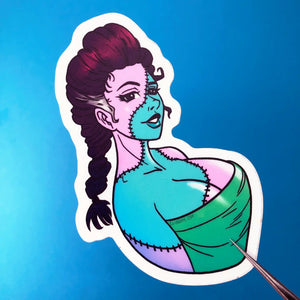 Pin Up Zombie Sticker