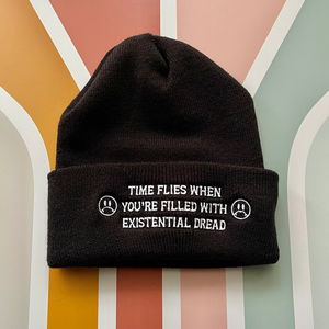 Existential Dread - Black Knit Hat