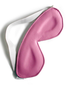 Pink Padded Leather Blindfold