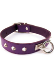 Leather O-Ring Studded Collar